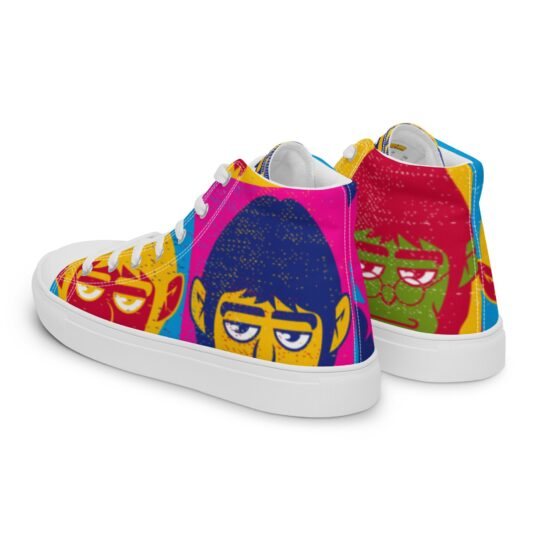 Beatles inspired Womens high top canvas shoes