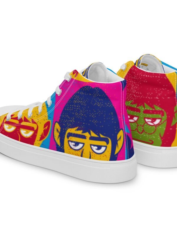 Beatles inspired Womens high top canvas shoes