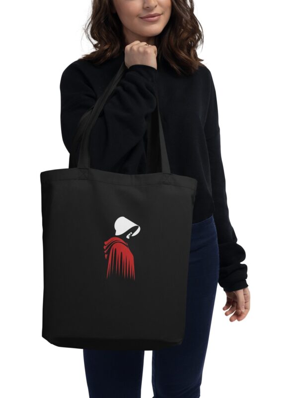 Rebel Silhouette: 'Handmaid's Tale' Inspired Black Tote Bag. Empower your style with our 'Handmaid's Tale' Black Tote Bag. Dystopian chic meets modern design. #blacktote #handmaidstale