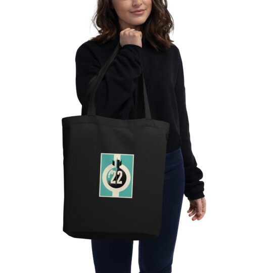 eco tote bag black front 65cbaae100422 - Loony Banana - https://loonybanana.com/shop/accessories/bags/catch-22-inspired-eco-tote-bag/