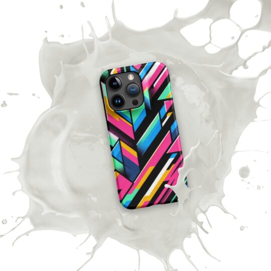 "Colorful ZestFiesta Snap Case for iPhone® with bright geometric patterns, offering a slim fit and durable protection."