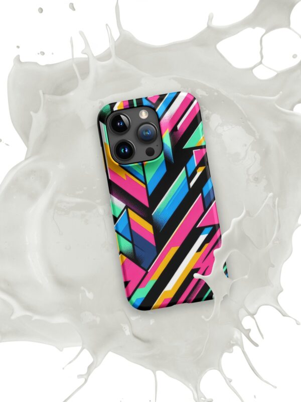 "Colorful ZestFiesta Snap Case for iPhone® with bright geometric patterns, offering a slim fit and durable protection."