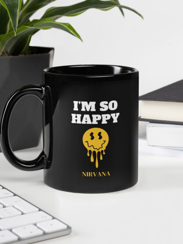 Im So Happy Black Mug