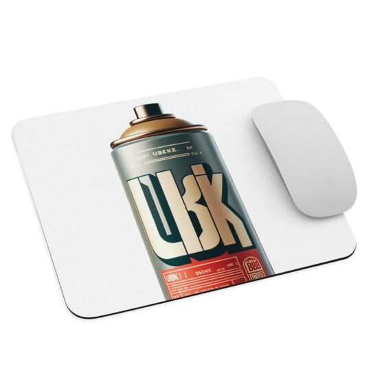 mouse pad white front 65ed78e2bd038 - Loony Banana - https://loonybanana.com/shop/accessories/mousemats/ubik-inspired-mouse-pad/