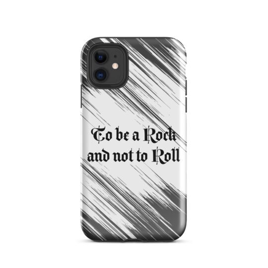 tough case for iphone glossy iphone 11 front 65e1b428ad226 - Loony Banana - https://loonybanana.com/shop/accessories/phone-cases/to-be-a-rock-and-not-to-roll-case-for-iphone/