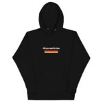 Black Hoodie with the typography All You Need is Love